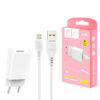 1_thickbox-962.jpg Denmen Ładowarka sieciowa DC01 USB + kabel USB - Lightning 2.4A 12W 1m Biały DC01