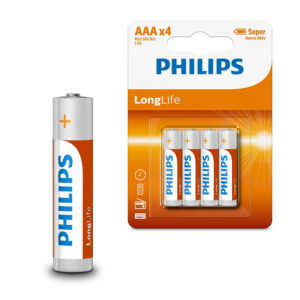 Philips bateria cynkowa AAA LR03 Longlife 4szt Phil-R03L4B/10