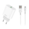 2_thickbox-1040.jpg Denmen Ładowarka sieciowa Do Iphone USB + kabel USB - Typ-C 3.6A 18W 1m Quick Charge QC3.0 Biały