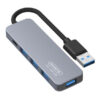 Somostel Adapter host 4XUSB+TYP-C Typ-C 60W Srebrny SMS-BZ09