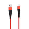 REDX KABEL IPHONE CZERWONY 2M FAST CHARGING FASTON QUICK CHARGE WZMACNIANY