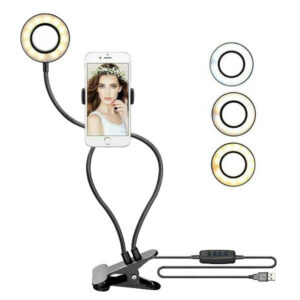 ECOBOX LAMPA LED + UCHWYT UNIWERSALNY RING SELFIE LAMPKA 12W