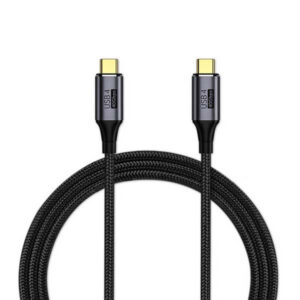 Economy Kabel Typ-C - Typ-C 5A 100W 40Gbps 8K 60Hz 1m Thunderbolt Czarny