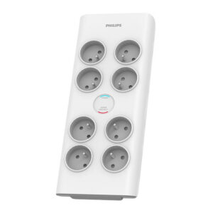 PRZEDŁUŻACZ SIECIOWY PHILIPS LISTWA ZASILAJĄCA PRZEPIĘCIOWA 8 GNIAZDA 2M BIAŁA 16A SPN7080WA/60