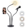 Ecobox Lampa LED Pierścieniowa Ring + uchwyt uniwersalny 12W