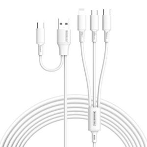 Somostel kabel 3w1 Powerline USB - Typ-C / Lightning / Micro USB 3.1A 10W 1m QC 3.0 biały SMS-BT14