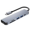 Ecobox Adapter Dex TYP-C Rozdzielacz HDMI / TYP-C / 2xUSB /czytnik kart DEX