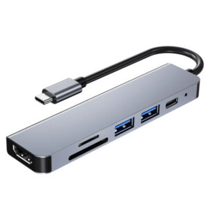 Ecobox Adapter Dex TYP-C Rozdzielacz HDMI / TYP-C / 2xUSB /czytnik kart DEX