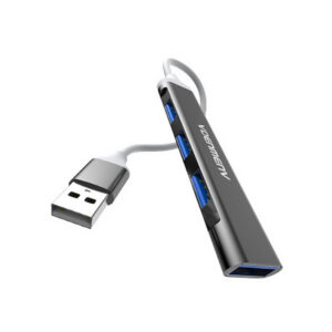 Denmen Hub USB 4XUSB Czarny Aluminium DU17