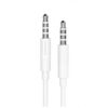 Denmen kabel stereo Jack 3,5mm - Jack 3,5mm 1m Biały DX01W