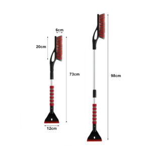 SZCZOTKO-SKROBACZKA TELESKOPOWA DO SZYB ŚNIEGU LODU 73/98 CM