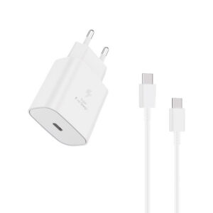 Samsung ładowarka sieciowa Typ-C + kabel Typ-C - Typ-C 5A 45W 1m PD PPS biały EP-TA845