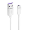 ECOBOX KABEL USB TYP-C 5A BIAŁY 30CM