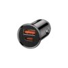 Baseus ładowarka samochodowa USB / USB-C 30W QC PD czarny CCALL-YS01