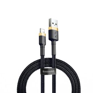 Baseus kabel Cafule USB - Lightning 2.4A 1m złoty oplot