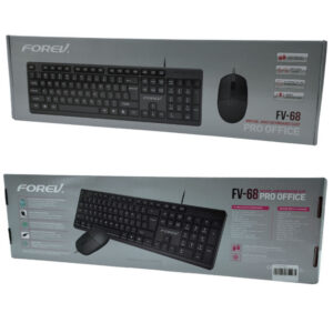 FOREV KLAWIATURA PRZEWODOWA + MYSZ ZESTAW CZARNA FV-68