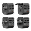 Somostel adapter zasilania cały świat 2x USB / Typ-C 20W QC PD czarny SMS-Q43