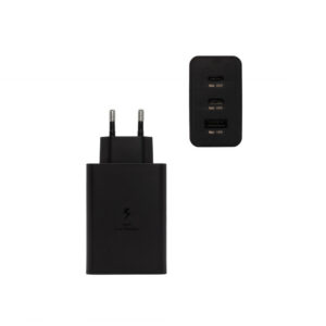 LITTE ŁADOWARKA SIECIOWA PD 2xUSB-C 1xUSB EP-T6530 65W CZARNY + KABEL USB PD TYP-C - TYP-C 3A 60W CZARNY