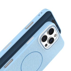 Nakładka Glitter Thin MagSafe case do iPhone 13 błyszczący niebieski