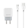 Somostel Ładowarka sieciowa 2XUSB + kabel USB - microUSB 2.1A 10W 1m Biały SMS-A13