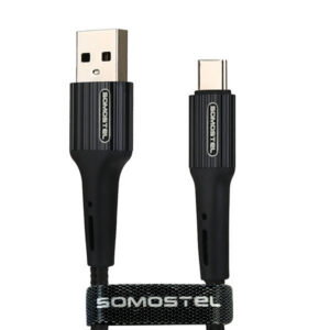 Somostel kabel USB - Typ-C 3.6A 40W 1m QC 3.0 czarny SMS-BW06