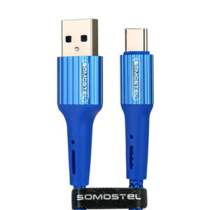 Somostel kabel Powerline USB - Typ-C 3.6A 40W 1m QC 3.0 niebieski SMS-BW06