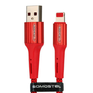 Somostel kabel USB - Lightning 3.6A 30W 1m QC 3.0 czerwony SMS-BW06