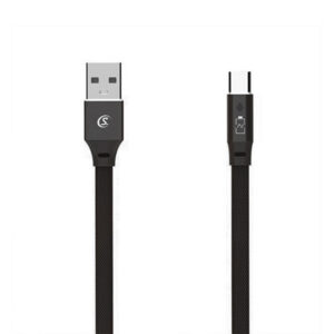 Somostel kabel Powerline USB - Typ-C 2.4A 30W 1m QC 3.0 czarny 2400 mAh SMS-BW04