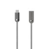 Somostel Kabel USB - microUSB 2.4A 20W 1m Quick Charge QC3.0 Srebrny SMS-BJ01