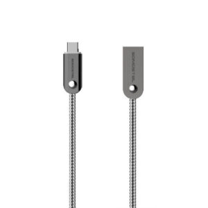 Somostel Kabel USB - microUSB 2.4A 20W 1m Quick Charge QC3.0 Srebrny SMS-BJ01
