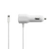 Ecobox Ładowarka samochodowa Do Iphone USB + kabel Lightning 2A Biały