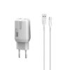 Somostel Ładowarka sieciowa 2XUSB + kabel USB - Typ-C 2.4A 12W 1m Biały SMS-A139