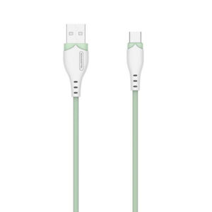 Somostel Kabel USB - Typ-C 2.1A 20W 1.2m Quick Charge QC3.0 Zielony Powerline SMS-BP04