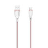 Somostel Kabel USB - Typ-C 2.1A 20W 1.2m Quick Charge QC3.0 Różowy Powerline SMS-BP04
