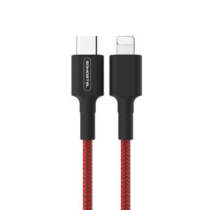Somostel Kabel Typ-C - Lightning 3.1A 18W 1m Power Delivery PD Czerwony Powerline SMS-BW05
