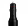 Somostel Ładowarka samochodowa 2XUSB + kabel USB - Lightning 5A 1m Quick Charge QC3.0 Czarny Aluminium
