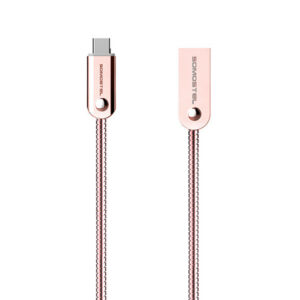 Somostel Kabel USB - microUSB 2.4A 20W 1m Quick Charge QC3.0 Różowy SMS-BJ01