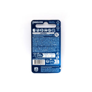 Philips Bateria CR2025 Lithium 1szt CR2025/01B