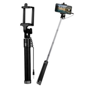 Ecobox Uchwyt telefonu selfie stick Jack 3,5 cala Czarny