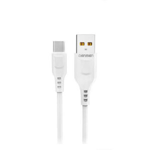 Denmen Kabel D01 USB - microUSB 2.4A 12W 1m Quick Charge QC3.0 Biały D01