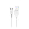 Denmen Kabel USB - Typ-C 2.4A 12W 1m Quick Charge QC3.0 Biały D01T-W