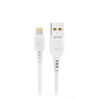 Denmen Kabel USB - Lightning 2.4A 20W 1m Quick Charge QC3.0 Biały D01