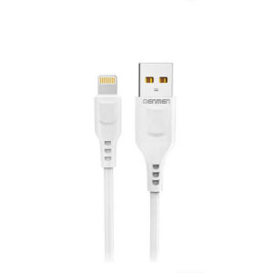 Denmen Kabel USB - Lightning 2.4A 20W 1m Quick Charge QC3.0 Biały D01