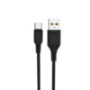 Denmen Kabel D01 USB - Typ-C 2.4A 1m Quick Charge QC3.0 Czarny