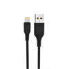 Denmen Kabel USB - Lightning 2.4A 1m Quick Charge QC3.0 Czarny D01
