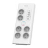 PRZEDŁUŻACZ SIECIOWY PHILIPS LISTWA ZASILAJĄCA PRZEPIĘCIOWA 6 GNIAZD + 5 USB 2M BIAŁA 16A SPN7060WA