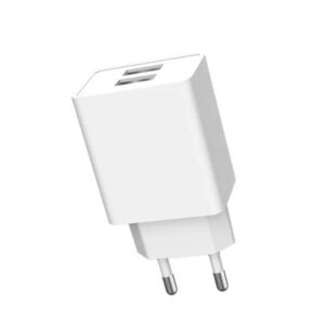 Denmen Ładowarka sieciowa 2XUSB + kabel USB - USB-C 2.1A 10W Biały DC02T