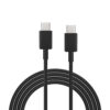 Ecobox Ładowarka sieciowa TYP-C + kabel Typ-C - Typ-C 3A 25W 1m Power Delivery PD Czarny DC03