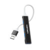 Denmen Hub USB 4XUSB Czarny Aluminium DU17