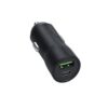 Denmen ładowarka samochodowa USB / USB-C 3.1A 18W QC PD czarny DZ10